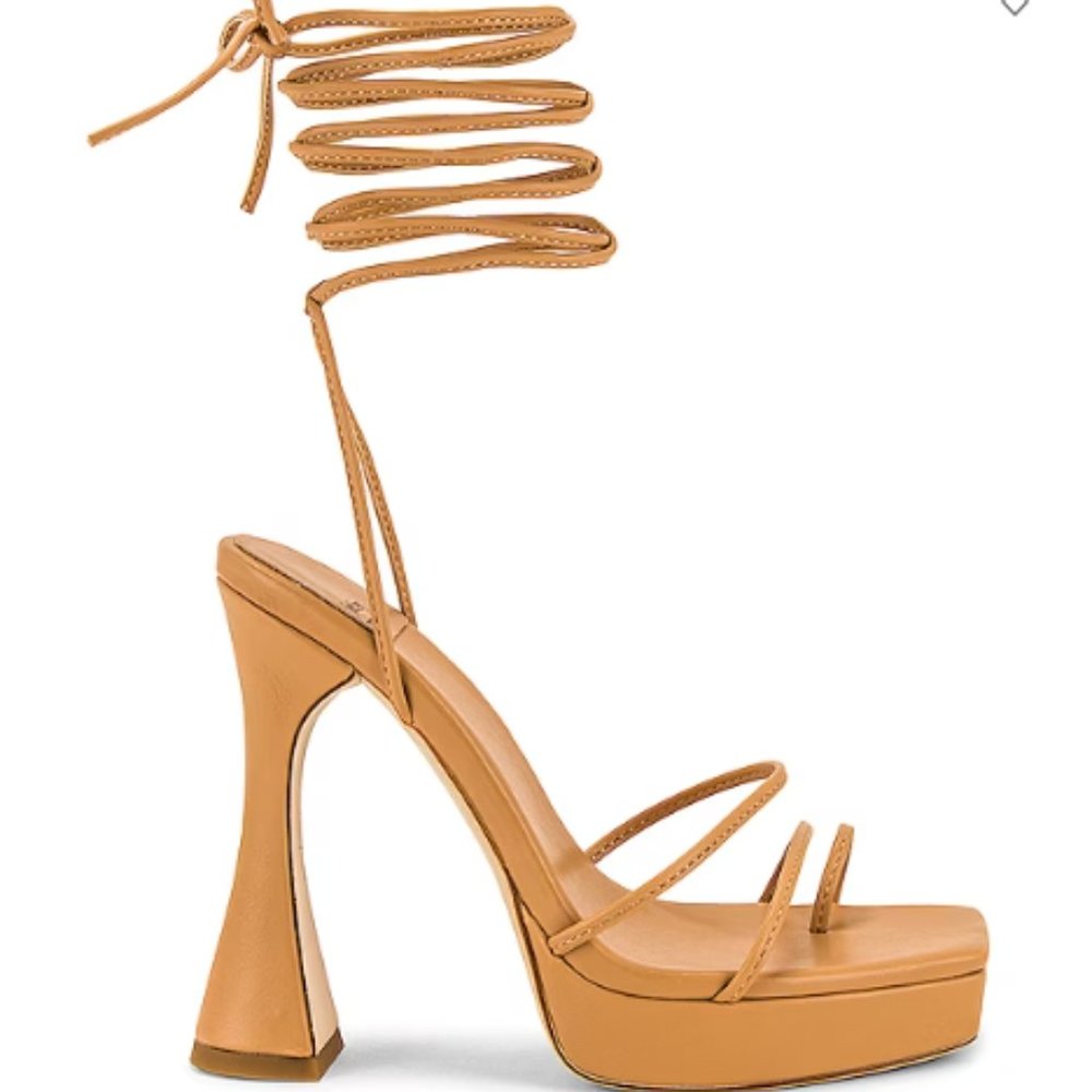 Jeffrey Campbell Jeffery Campbell Prima Donna Platform Sandal in Nude, Size 7.5